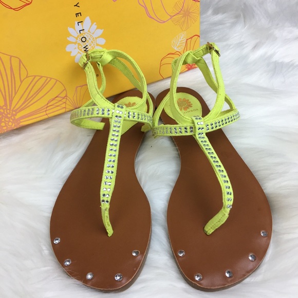 Yellow Box Shoes - Yellow Box sweden yellow rhinestone crystal sandal